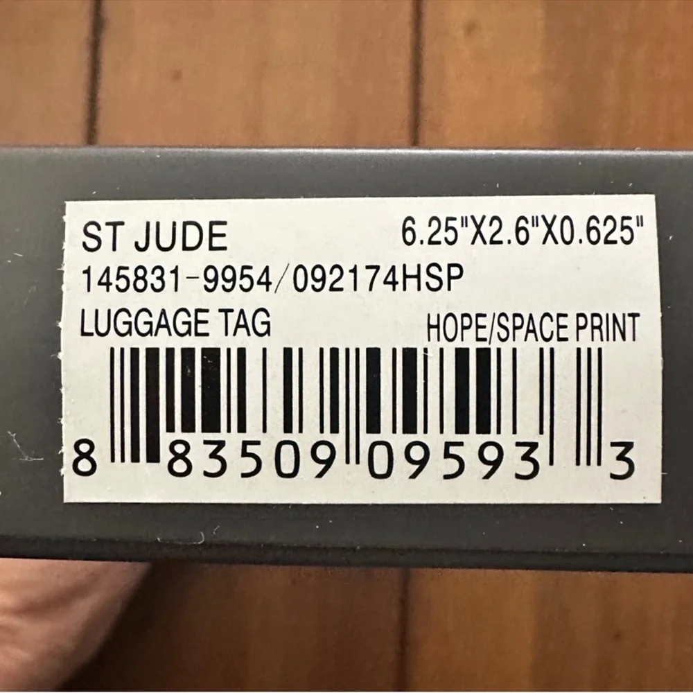 TUMI St. Jude Hope/Space Print Luggage Tag NWT